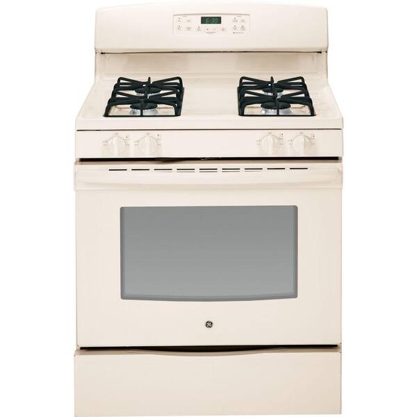 GE 5.0 cu. ft. Gas Range with Self-Cleaning Oven in Bisque