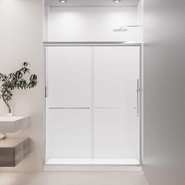 NANAWO 60 in. W x 72 in. H Double Sliding Framed Shower Door in