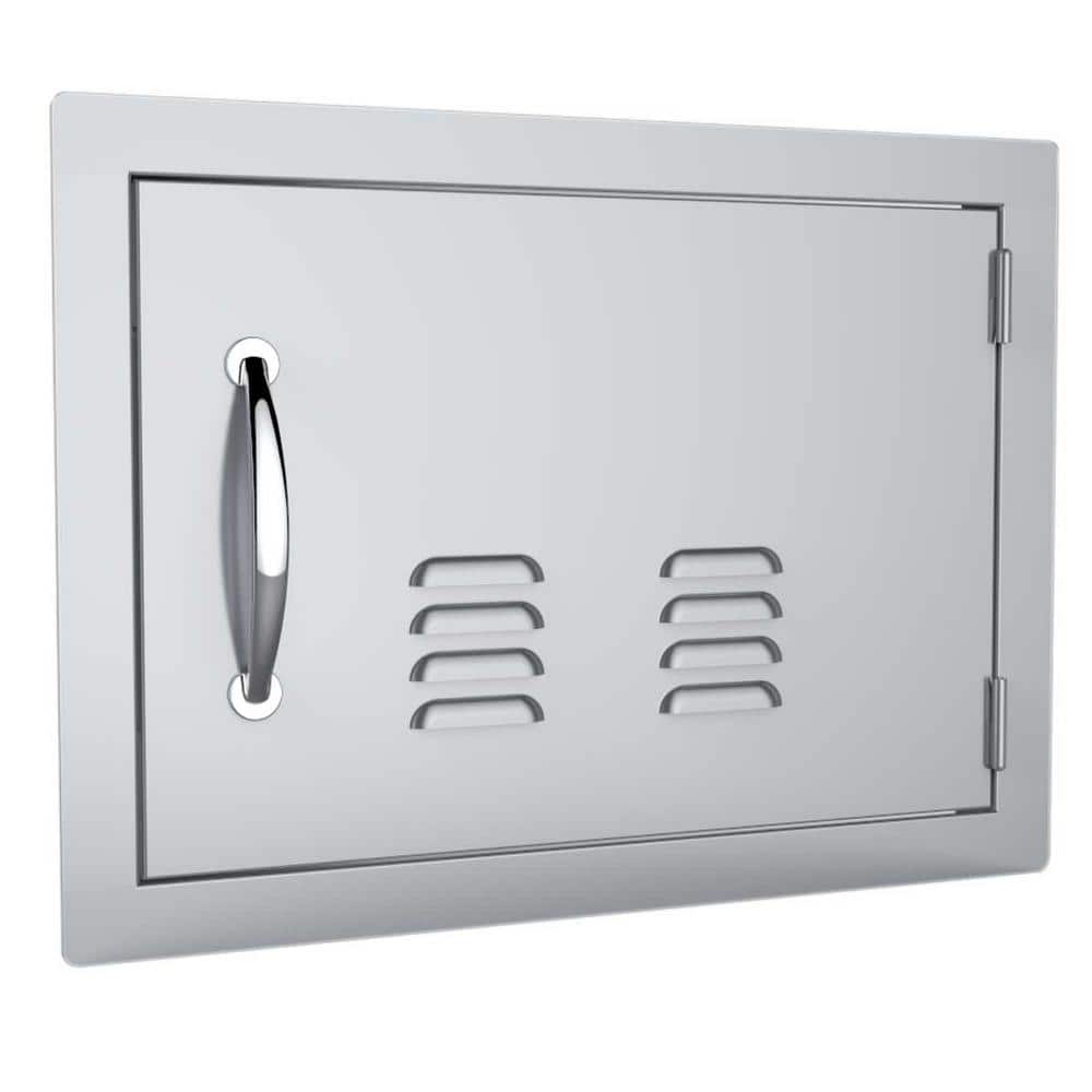 Classic 14" x 20" Stainless Steel Horizontal Access Door with Vents