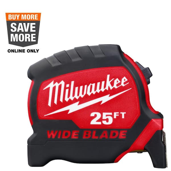 Milwaukee 25 ft. x 1-5/16 in. Wide Blade Tape Measure with 17 ft. Reach