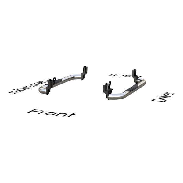 Aries 3-Inch Round Polished Stainless Steel Nerf Bars, No-Drill, Select Dodge, Ram 1500, 2500, 3500