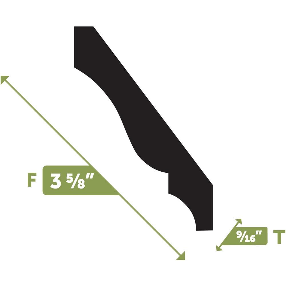 144-Inch White Resin Flexible Crown Moulding