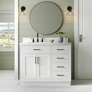 Hepburn 42 in. W x 21.5 in. D x 34.5 in. H Bath Vanity Cabinet without Top in White
