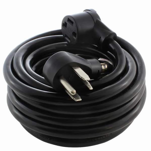 AC WORKS 10 ft. STW 10/4 NEMA 14-30 4-Prong 30 Amp 125/250-Volt Heavy Duty Thick Dryer Extension Cord