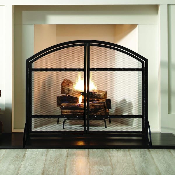 Pleasant Hearth Harper 1-Panel Fireplace Screen with Doors