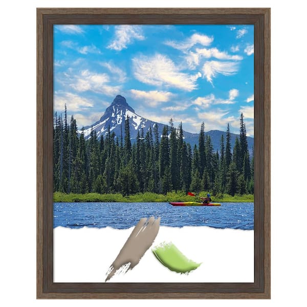 Amanti Art Hardwood Wedge Mocha Wood Picture Frame Opening Size 11 x 14 in.