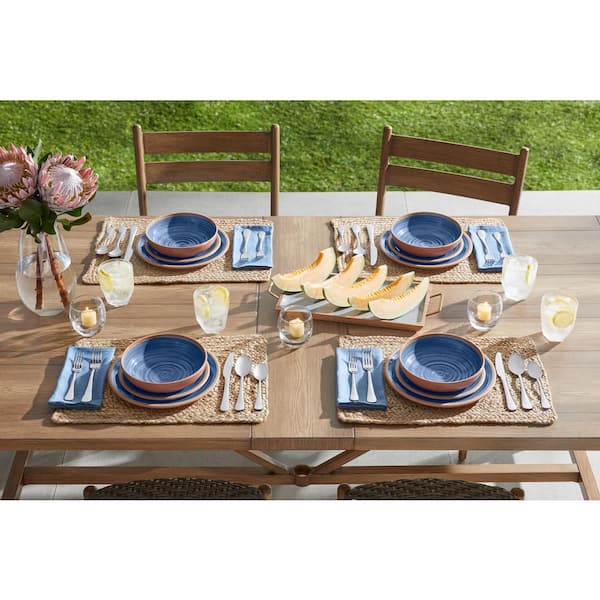 Azria Melamine Dinner Bowls in Laguna Blue (Set of 6)