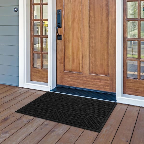 Flex Ribbed 24 in. x 36 in. Charcoal Doormat