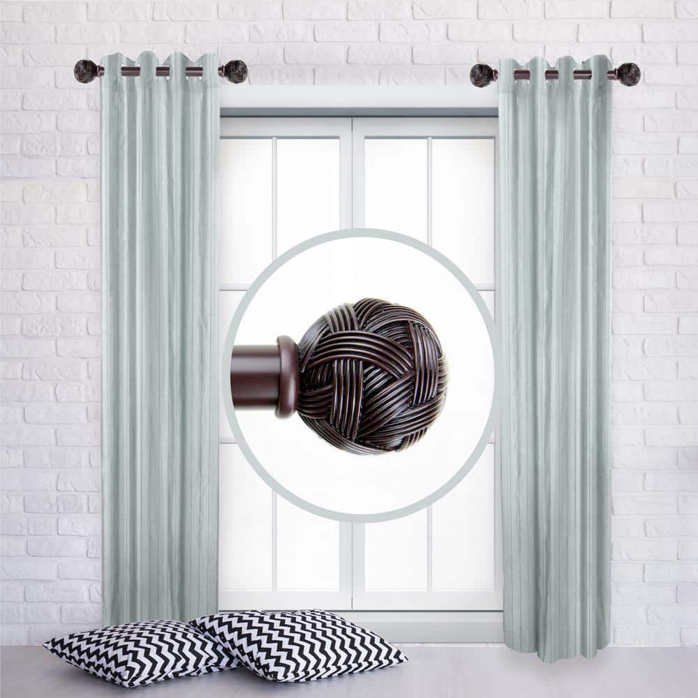 Twine 12 in. - 20 in. L Adjustable 1 in. Dia Single Side Window Curtain Rod in Mahogany (Set of 2) price history on PriceWatchPro