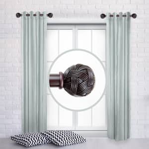 Twine 12 in. - 20 in. L Adjustable 1 in. Dia Single Side Window Curtain Rod in Mahogany (Set of 2)