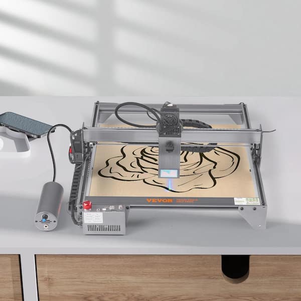 20-Watt Engraving Machine 15.7 in. x 15.7 in. Working Area 10000 mm/min Movement Speed, Compressed Spot for Wood Metal