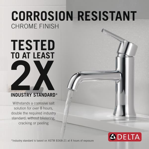 Delta Trinsic Single Hole Single-Handle Bathroom Faucet with Metal