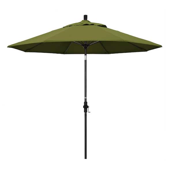 California Umbrella 9 ft. Fiberglass Collar Tilt Patio Umbrella in Palm Pacifica