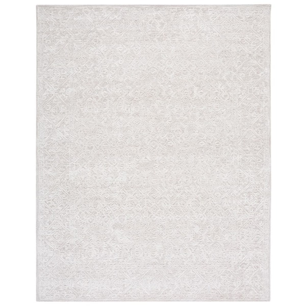 SAFAVIEH Martha Stewart Light Gray/Taupe 8 ft. x 10 ft. Abstract Solid Color Area Rug