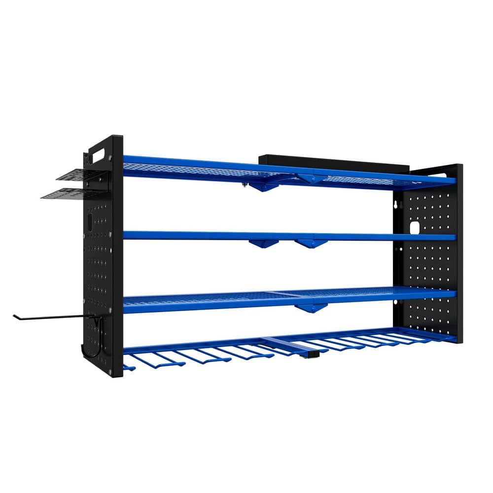 32.87 in. W x 16.54 in. H x 8.66 in. D in Blue Modular Wall-Mounted Power Tool Organizer with Charging Station price history on PriceWatchPro