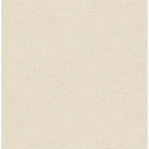 Asa Beige Linen Texture Strippable Wallpaper (Covers 56.4 sq. ft.)