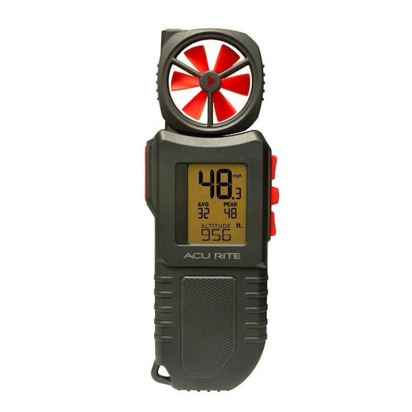 AcuRite Portable Anemometer with Inspection Light and Extendable Vane