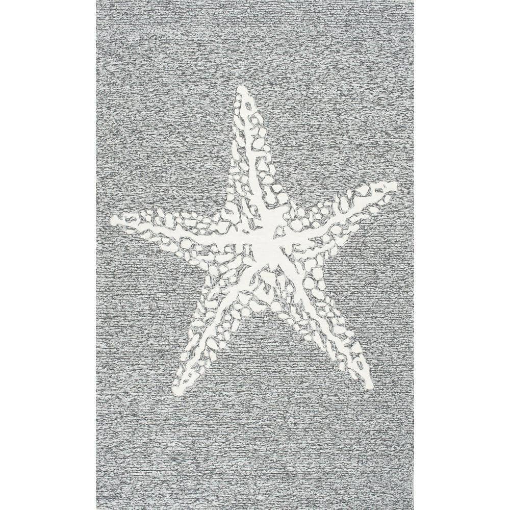 Hand Hooked Marine Indoor/ OutdoorGrey 4 ft. x 6 ft. Indoor/Outdoor Area Rug price history on PriceWatchPro