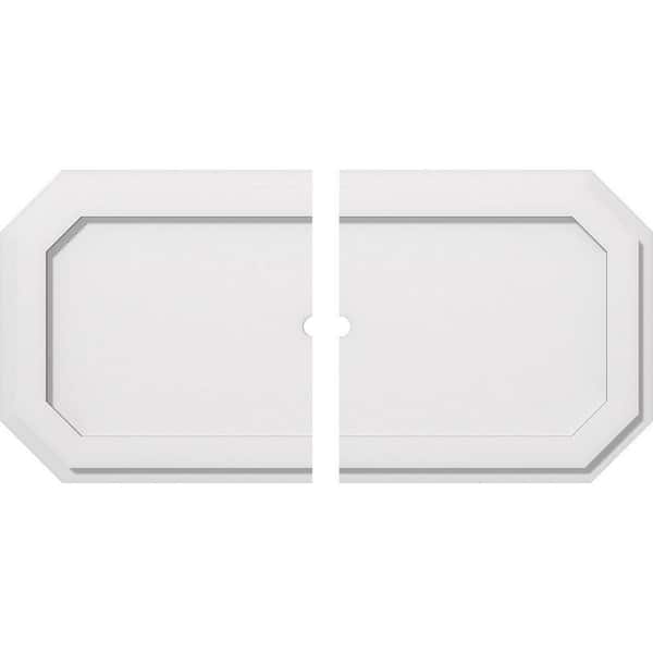 Ekena Millwork 30 in. W x 15 in. H x 1 in. ID x 1 in. P Emerald Architectural Grade PVC Contemporary Ceiling Medallion (2-Piece)