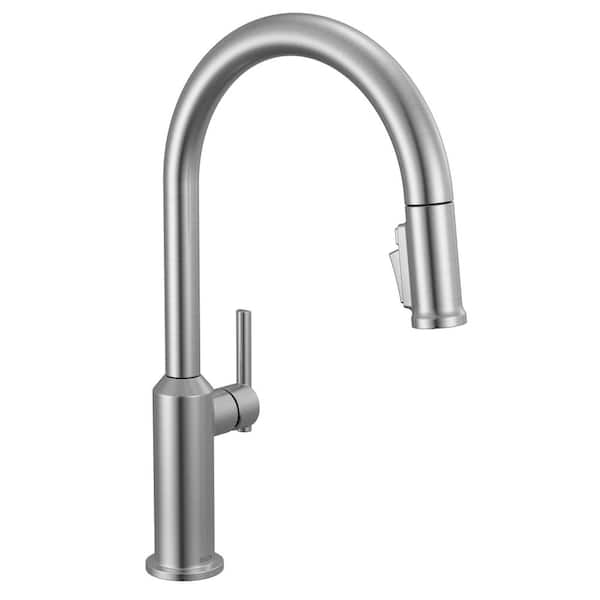 Cordova Arctic Stainless 17.13 in. H Pull Down Sprayer Kitchen Faucet with 360 Degree Swivel Spout