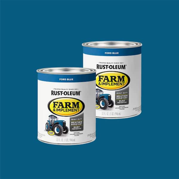1 qt. Farm & Implement Ford Blue Gloss Enamel Paint (2-Pack)