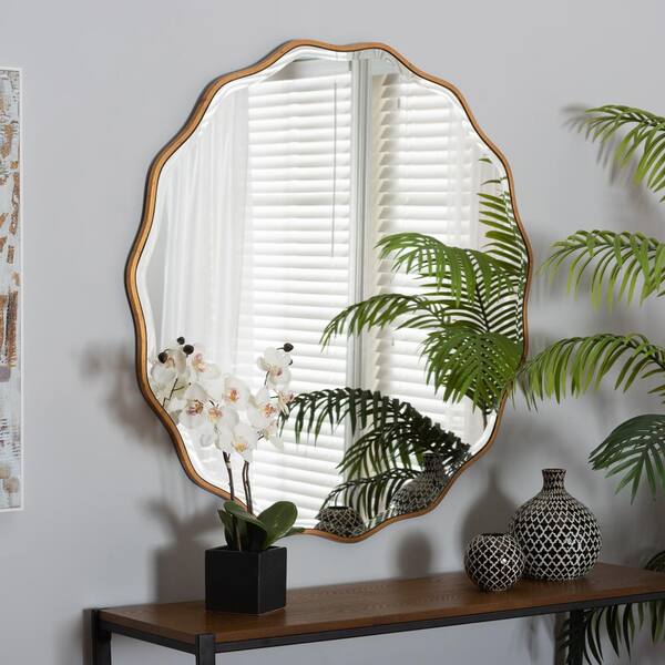 Baxton Studio Weston Glam 42 in. W x 42 in. H Gold Round