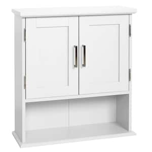 Shaker Style 23 in. W Wall Cabinet with Open Shelf in White