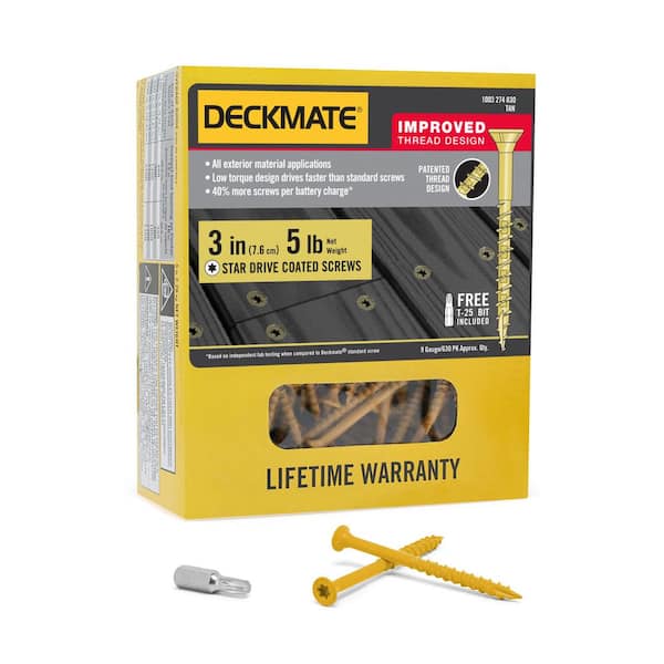 3-Pack #9 x 3 in. Tan Star Drive Flat-Head Wood Deck Screw (15 lb / 1,095-Piece)