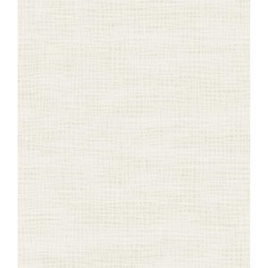 Woven Texture Off White and Beige Paper Non-Pasted Strippable Wallpaper Roll (Cover 56.05 sq. ft.)