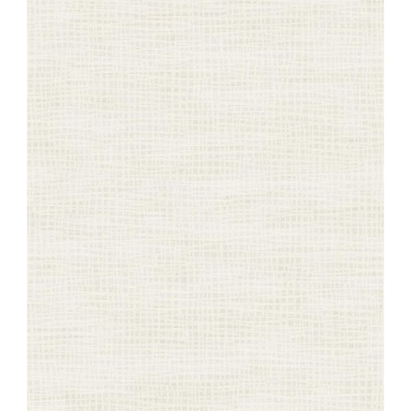 CASA MIA Woven Texture Off White and Beige Paper Non-Pasted Strippable Wallpaper Roll (Cover 56.05 sq. ft.)