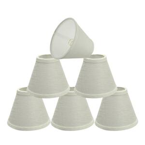 6 in. x 5 in. Pearl Linen Hardback Empire Lamp Shade (6-Pack)