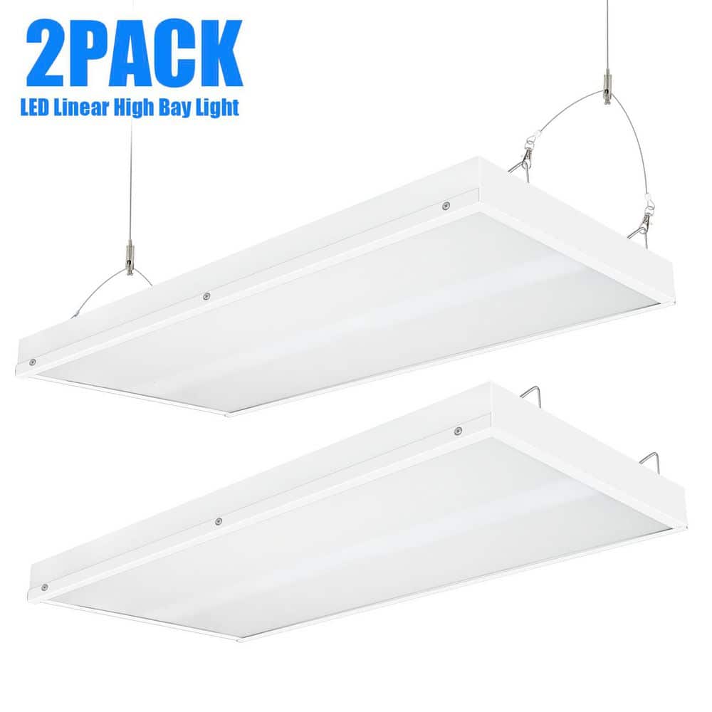 2 ft. 100-Watt Integrated LED White Linear High Bay Light with 16000 Lumens 5000K Daylight for Shop (2-Pack） price history on PriceWatchPro