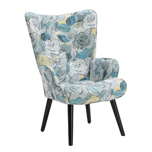 Blue Flower - Accent Chairs - Living Room Furniture The Home Depot