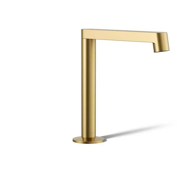 KOHLER Components Bathroom Sink Spout with Row Design Vibrant Brushed Moderne Brass