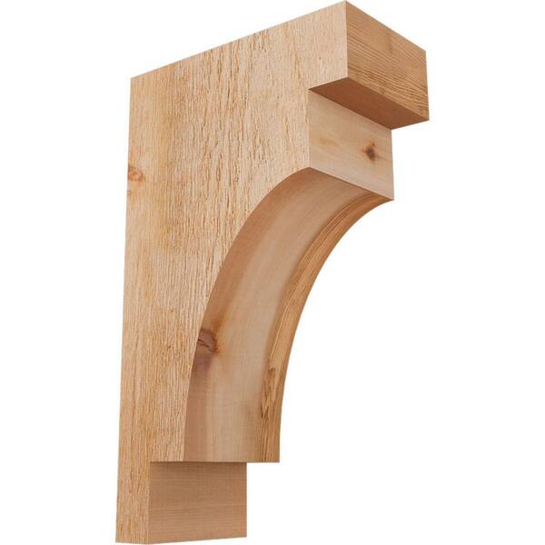 Ekena Millwork 6 in. x 12 in. x 20 in. Western Red Cedar Mediterranean Rough Sawn Corbel