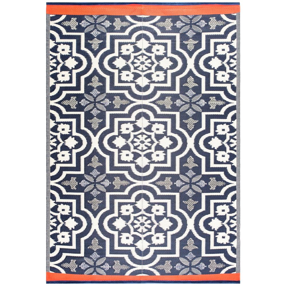 Fab Habitat Indoor/Outdoor Rug - Brooklyn - Blue - 6' x 9