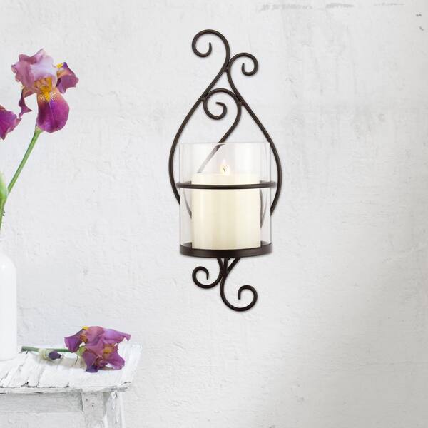 purple candle wall sconces