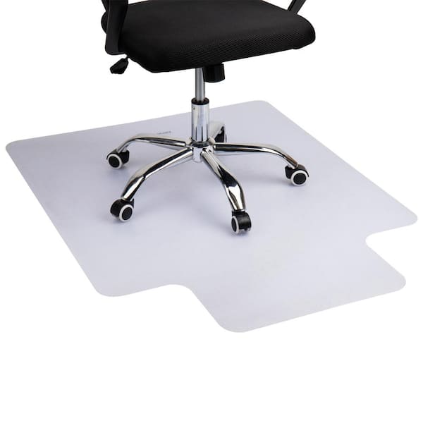 Mind Reader Clear 35.5 in. W x 47.5 in. L PVC Office Chair Mat for Carpet Under Desk Floor Protector