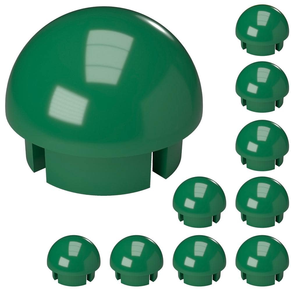 1-1/4 in. Furniture Grade PVC Internal Ball Cap in Green (10-Pack) price history on PriceWatchPro