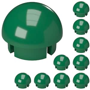 1-1/4 in. Furniture Grade PVC Internal Ball Cap in Green (10-Pack)