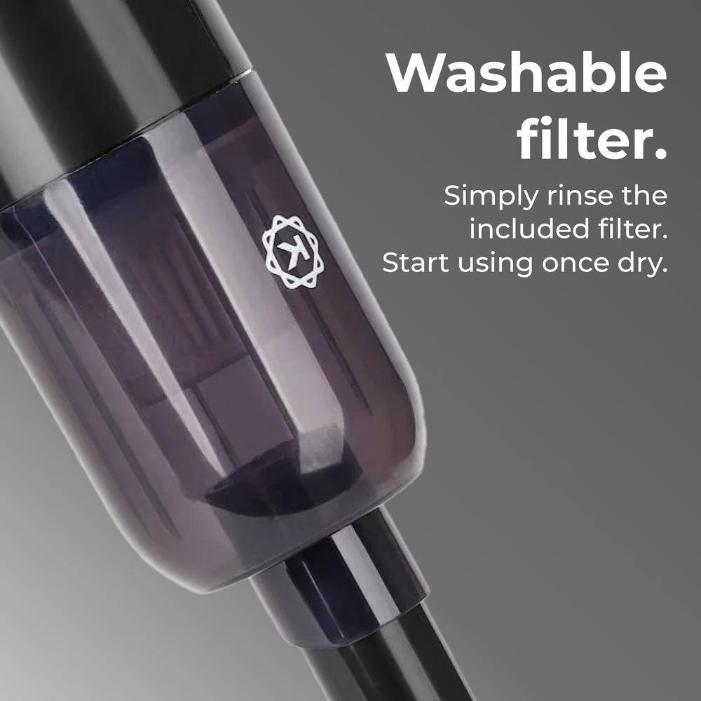 Portable Cordless Black Handheld Car Vacuum with Washable Filter