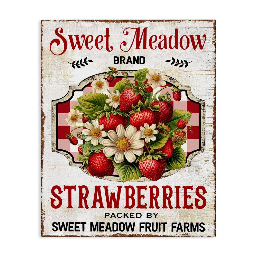 Sweet Meadow Strawberries by Creatif Belle Unframed Food Graphic Art Print 40 in. x 30 in. price history on PriceWatchPro