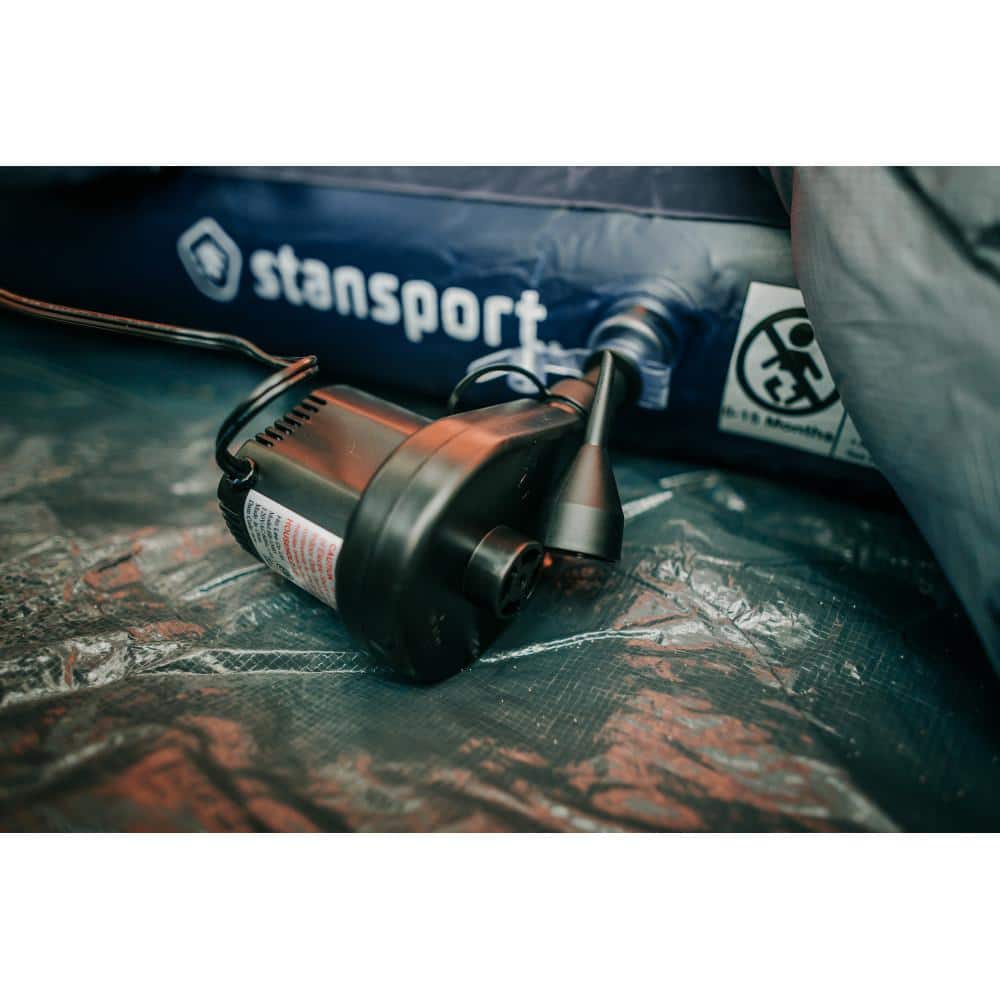 Stansport Black Compact 120V Electric Air Pump with Adapters