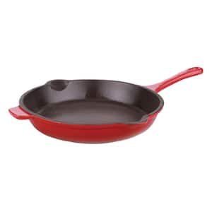 Neo 10 in. Cast Iron Frying Pan in Red