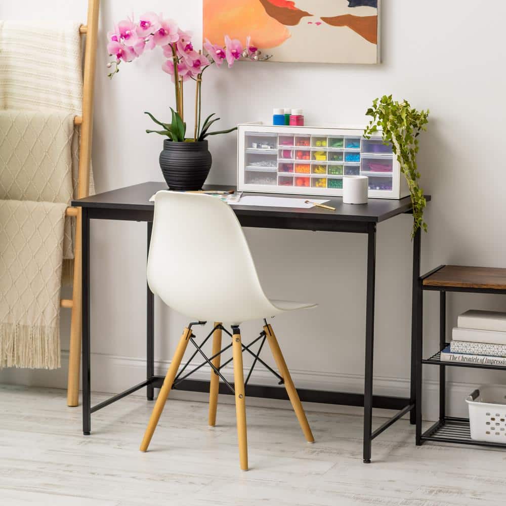 Black MDF and Metal 39" Gaming and Office Desk