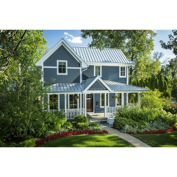 James Hardie Hardieplank Hz5 5 16 In X 8 25 In X 144 In Fiber Cement Primed Cedarmill Lap Siding 615572 The Home Depot