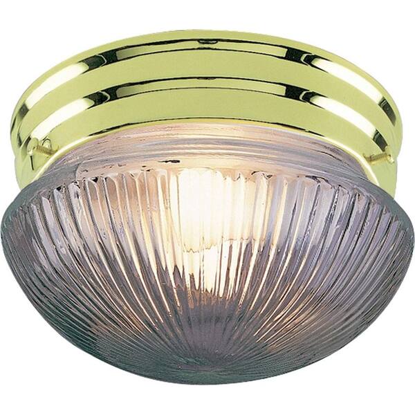 Volume Lighting 1-Light Polished Brass Interior Flush Mount V7056-2 ...