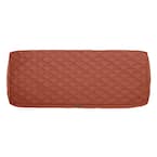 Montlake FadeSafe 48 in. W x 18 in. D x 3 in. T Spice Quilted Settee/Bench Cushion Slipcover