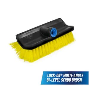 Lock-On Multi-Angle Bi-Level Scrub Brush