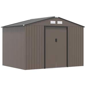 9 ft. W x 6 ft. D Metal Shed with Coverage Area 54 sq. ft.